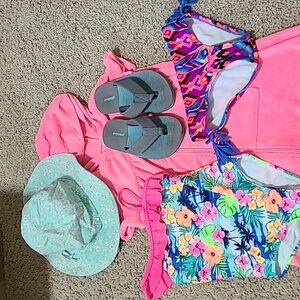 Colorful Swimwear Set with Accessories